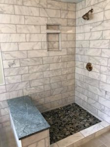 Lake Geneva Shower Remodel tile shower remodel 225x300
